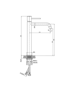 Lavita Bateria umywalkowa wysoka Orion Chrome 5900378341390