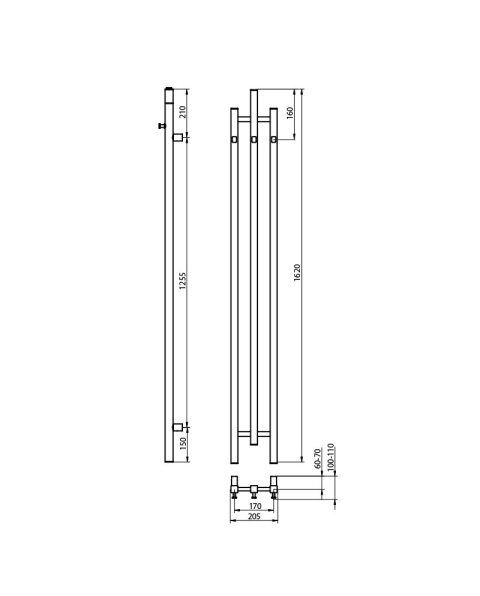 Lavita Grzejnik łazienkowy Calentador QR White 1620 5904194692223