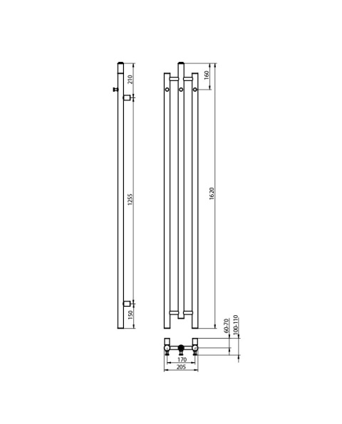 Lavita Grzejnik łazienkowy Calentador White 1620 5904194692186