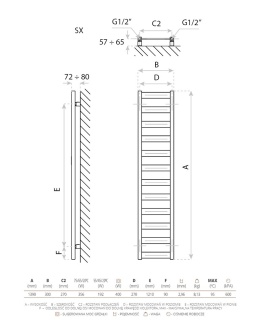 Lavita Grzejnik łazienkowy Hermes White 1390 5903918415537