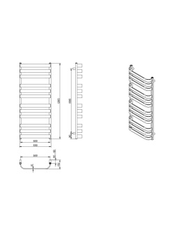 Lavita Grzejnik łazienkowy Scala Grey 1265 5904194693268