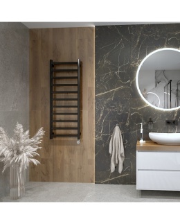 Lavita Grzejnik łazienkowy elektryczny Lungo Black 960 z grzałką Black 5903918481419