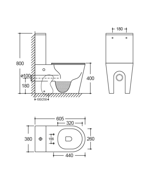 Lavita Kompakt Wc Neptun Black 5900378334248