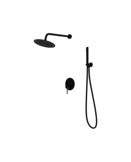 Lavita Podtynkowy zestaw prysznicowy z deszczownicą Orion Matt Black 5900378341581