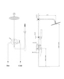 Lavita Podtynkowy zestaw prysznicowy z deszczownicą Spark Chrome 5900378341864