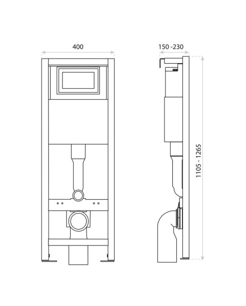 Lavita Stelaż podtynkowy do miski WC 40cm LAV 101 5908211494838