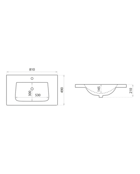 Lavita Umywalka meblowa Kansas 800 5908211416175