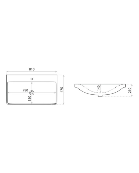 Lavita Umywalka meblowa Nevada 800 5908211406091