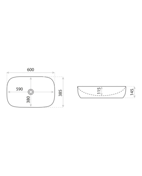 Lavita Umywalka nablatowa Alava 5900378301578