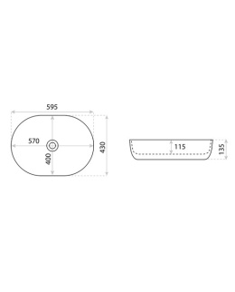 Lavita Umywalka nablatowa Blas Black 5900378334316