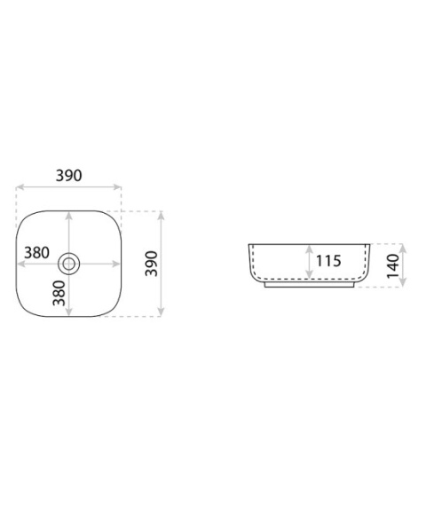 Lavita Umywalka nablatowa Galera Mini Gold/Black 5900378334330