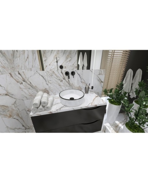 Lavita Umywalka nablatowa Merida Black Line 5900378325734