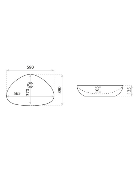 Lavita Umywalka nablatowa Triango 5900378310174