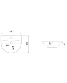 Lavita Umywalka wisząca Corel 560 5900378334699