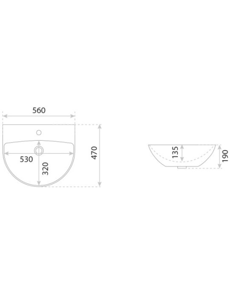 Lavita Umywalka wisząca Corel 560 5900378334699