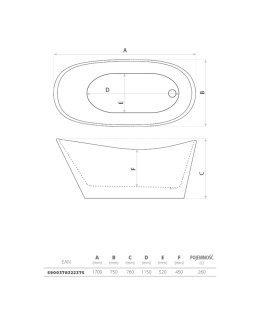 Lavita Wanna wolnostojąca Bellagio 1700 5900378322375