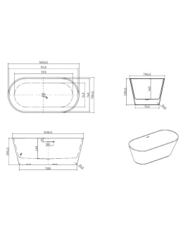 Lavita Wanna wolnostojąca Mijas 1600 5900378345121