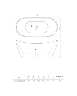 Lavita Wanna wolnostojąca Modena 1700 5900378322337