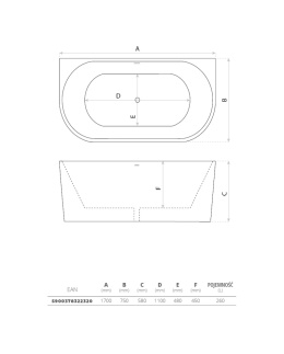 Lavita Wanna wolnostojąca przyścienna Caldera 1700 5900378322320