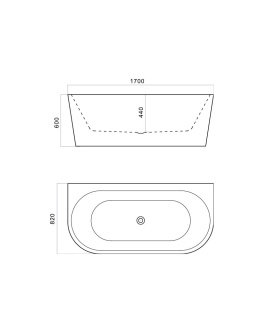 Lavita Wanna wolnostojąca przyścienna Caldera 2.0 1700 5900378335641