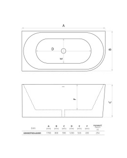 Lavita Wanna wolnostojąca przyścienna narożna Oklahoma 1700 Prawa 5900378345091