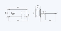 Bateria umywalkowa Excellent Oxalia natynkowa Chrom AREX.9016CR