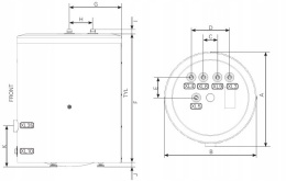 Biawar Zasobnik LINDO 2, 150 l z wężownicą (1,1 m2) (Keller) 32345