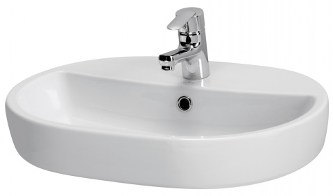 Cersanit Caspia Umywalka nablatowa 60x42x15 cm biała K11-0099