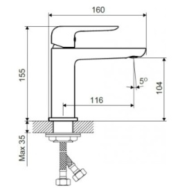Excellent Clever 2.0 bateria umywalkowa stojąca chrom AREX4101CR