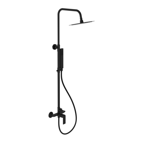 Excellent Glad Rain zestaw prysznicowy ścienny z deszczownicą 25 cm, czarny soft ARNL.1181BS