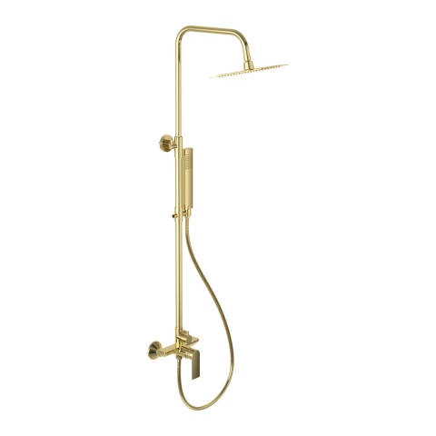 Excellent Glad Rain zestaw prysznicowy ścienny z deszczownicą 25 cm, złoty połysk ARNL.1181GL