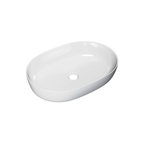 Excellent Jima umywalka nablatowa 61x41 cm owalna, biały połysk CEAC.2001.615.WH