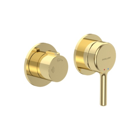 Excellent PI Bateria wannowo-prysznicowa podtynkowa, złoty połysk AREX.1240GL