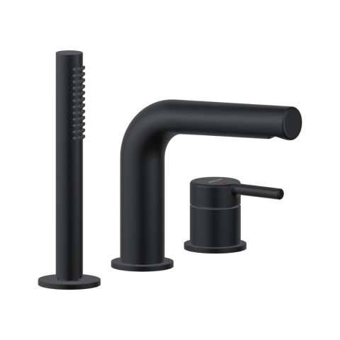 Excellent PI bateria wannowa 3 otworowa, czarny mat AREX.1234BL