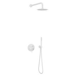 Excellent PI zestaw prysznicowo-wannowy podtynkowy 3 funkcyjny, z deszczownicą 25 cm, biały mat AREX.SET.1247WH