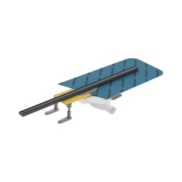 Excellent Stilio Slim odpływ liniowy 80 cm, baza z syfonem, mankiet ruszt dekoracyjny, czarny soft INEX.1525.800.R.BS