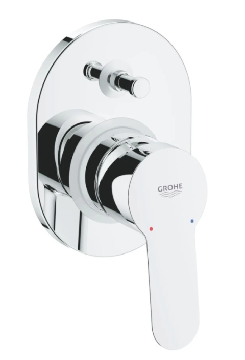 Grohe BauEdge - Bateria podtynkowa do obsługi 2 wyjść wody, z korpusem, chrom 29039000