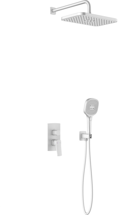 KFA MALAGA WHITE zestaw podtynkowy biały z baterią natryskową 452950144