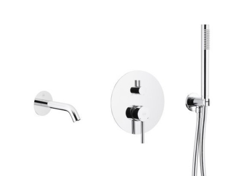 KFA MOZA CHROM ZESTAW WANNOWY PODTYNKOWY Z BATERIĄ 3-FUNKCYJNĄ 503940100