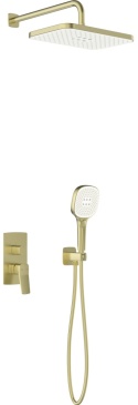 KFA zestaw natryskowy podtynkowy Malaga, złoty szczotkowany PVD 452950131