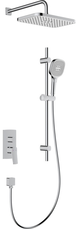 KFA zestaw natryskowy podtynkowy z drążkiem przesuwnym Malaga, chrom 452930100