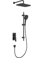 KFA zestaw natryskowy podtynkowy z drążkiem przesuwnym Malaga, czarny 452930181