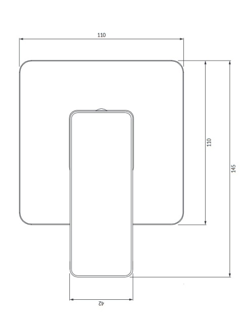 Omnires Parma bateria prysznicowa podtynkowa czarny mat PM7445BL
