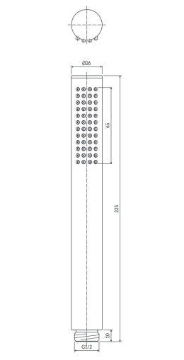 Omnires rączka prysznicowa miedź szczotkowana MICROPHONEX-RCPB