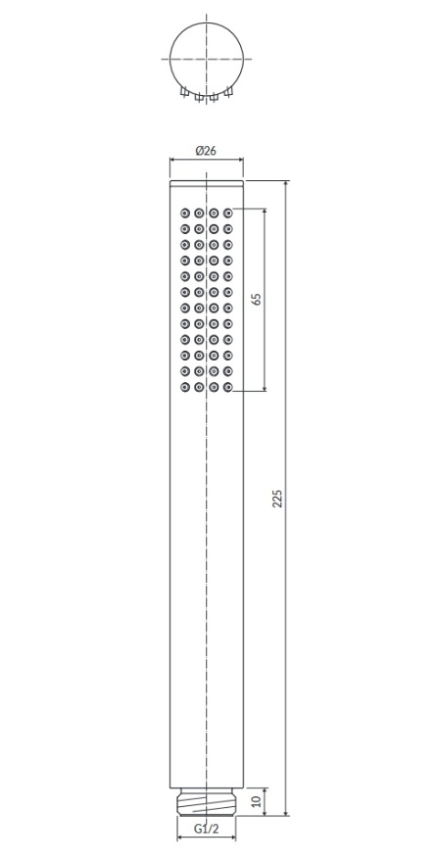 Omnires rączka prysznicowa miedź szczotkowana MICROPHONEX-RCPB