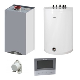TERMET PAKIET KOCIOŁ GOLD PLUS II 1 FUN. 25 KW + ZASOBNIK SG PLUS 100 L + REGULATOR ST-292 V3 + CZUJNIK TEMP. WKP58T100100E