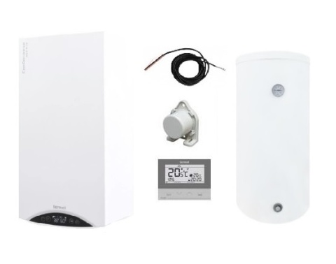 Termet pakiet EcoCondens Gold Plus II 20 kocioł + zasobnik 140l SWK + sterownik ST 292v3 + czujnik zewnętrzny WKP58S100140K/PLAT