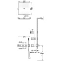 Tres B-SYSTEM Zestaw baterii termostatycznej podtynkowej 4-drożnej B-system prysznicowej-30725406KMB