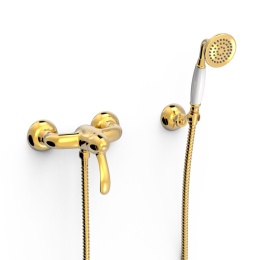 Tres CLASIC Bateria jednouchwytowa ścienna prysznicowa-24216701OR