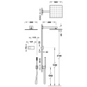 Tres SHOWER TECHNOLOGY Zestaw elektronicznej baterii termostatycznej podtynkowej 2-drożnej Shower technology -09286563OM